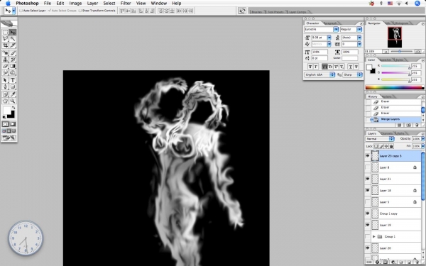 Creation of Smoky Women: Step 17